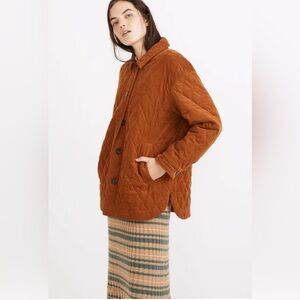 NWT Madewell Quilted Corduroy Walton Shirt Jacket PrimaLoft